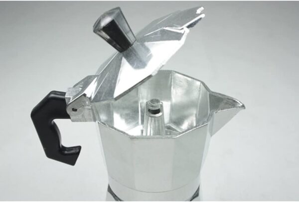 510vjtwrzWL. AC SL1024 - Kuvalo za espreso je jednostavna ručno polirana aluminijumska posuda, malo debelih, velikih i grubih linija. Aluminijumski lonac ima dobru propusnost, otpornost na toplotu, može se zagrevati pomoću plinske peći, električne peći. Za odličnu šoljicu kafe, ovaj aparat za espreso se može postaviti gotovo u većinu kuhinja. Ova filter kafa će savršeno ispunjavati vaš šporet divnom aromom sveže kafe. Zapremina aparata je dovoljna za dve šoljice kafe.