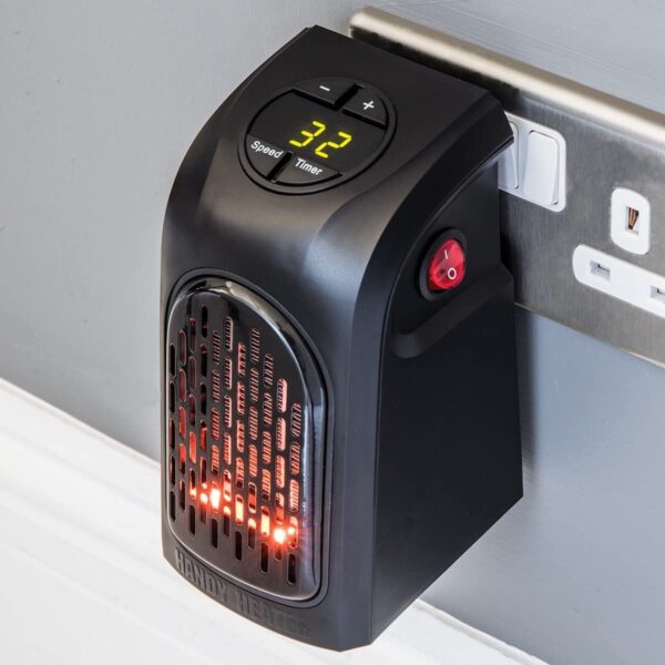 715vvK3WJzL. AC SL1200 - Ova handy heat grejalica od 400W je idealna ukoliko ste u potrazi za grejalicom koja može da zaista efikasno zagreje prostoriju od 20m2. Takođe, grejalica se sama gasi kada se dostigne željena temperatura. Specifikacije - napon - 240v, programirani tajmer, podesivi termostat i ventilator, od 15 do 32 stepena, dimenzija 15x9cm.