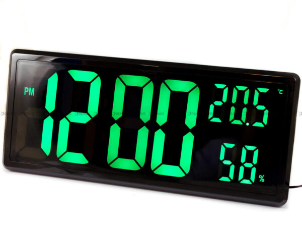 pol pl Zegar cyfrowy z termometrem i higrometrem JVD DH308 2 36x16 cm 69972 2 - Digitalni LED zidni sat sa velikim ekranom ima kontrastne velike cifre, koje su jasne i upadljive, i mogu jasno da vide vreme na udaljenosti od 10 metara. Sadrži funkciju datuma, alarma, vremena i temperature. Zbog svog jednostavnog dizajna uklopiće se uz Vaš enterijer. U isto vreme, veoma je lagan, pa se lako može okačiti na zid, ali se može postaviti na noćni stočić ili radni sto. Materijal - plastika.