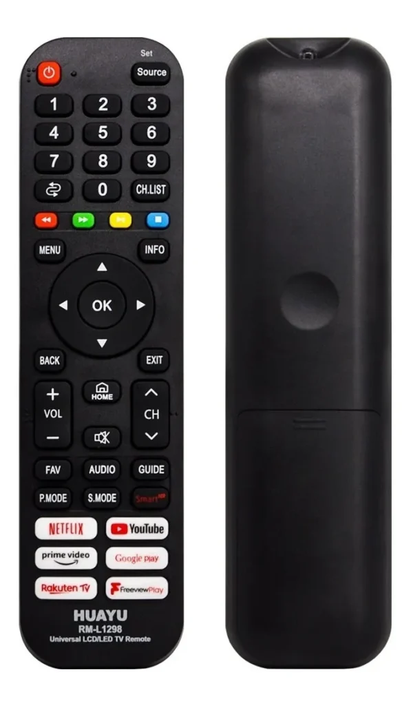 D NQ NP 2X 781905 MLA49834189181 052022 F - Univerzalni daljinski upravljač za televizore i druga audio-video uređenja. On može da kontroliše veliki broj različitih brendova i modela televizora i drugih uređaja, kao što su DVD plejeri, satelitski prijemnici i kablovski prijemnici. Univerzalni daljinski ima mnoštvo dugmića za kontrolisanje funkcija televizora i drugih uređaja, uključujući volume, kanale, izbor ulaza i mnoge druge. On takođe ima funkciju tajmera koja vam omogućava da podesite televizor ili drugi uređaj da se uključi ili isključi u određeno vreme. Da biste koristili daljinski, trebaćete da ga programirate da komunicira sa vašim televizorom ili drugim uređajem. Ovo se obično radi unošenjem koda koji odgovara vašem brendu i modelu uređaja u daljinski upravljač. Uputstva za programiranje se nalaze u pakovanju koje se dobije za daljinski upravljač.