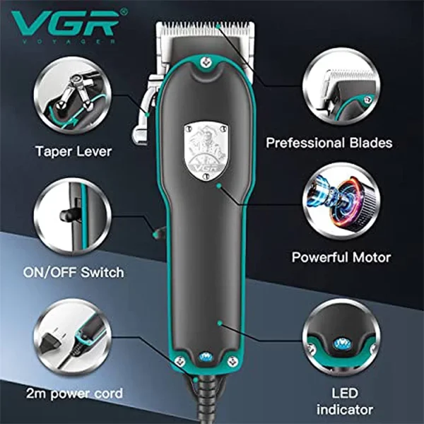 2 7 - VGR V-123 je napredna mašina za šišanje koja se može koristiti u frizerskim salonima, kod kuće i drugim mestima gde je potrebno kvalitetno šišanje. Ovaj proizvod ima izvanredne performanse i izdržljivost, što ga čini idealnim za profesionalce. Mašina za šišanje je opremljena sečivima od visokokvalitetnog nerđajućeg čelika koji omogućavaju precizno i glatko šišanje. Podešavanjem dužine sečiva, korisnici mogu prilagoditi frizuru svojim željama. Ova mašina za šišanje takođe ima ergonomski dizajn i lakoću korišćenja, omogućavajući korisnicima da udobno i precizno šišaju. Takođe ima tih rad, što ga čini idealnim za upotrebu u stresnim okruženjima. VGR profesionalna mašinica za šišanje V-123 je napredna i veoma funkcionalna mašina za šišanje koja će zadovoljiti potrebe profesionalnih frizera. Njegove performanse, preciznost i lakoća upotrebe čine ga idealnim izborom za svako okruženje gde se zahtevaju kvalitetne frizure.