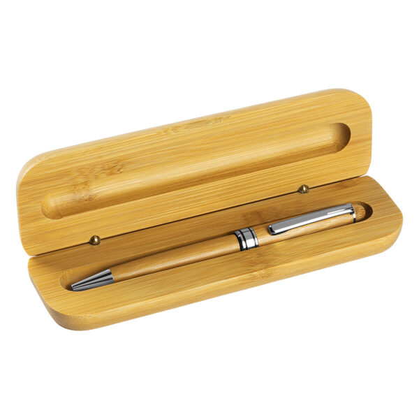 1417371 002 - WEBER, drvena hemijska olovka u poklon kutiji, bež