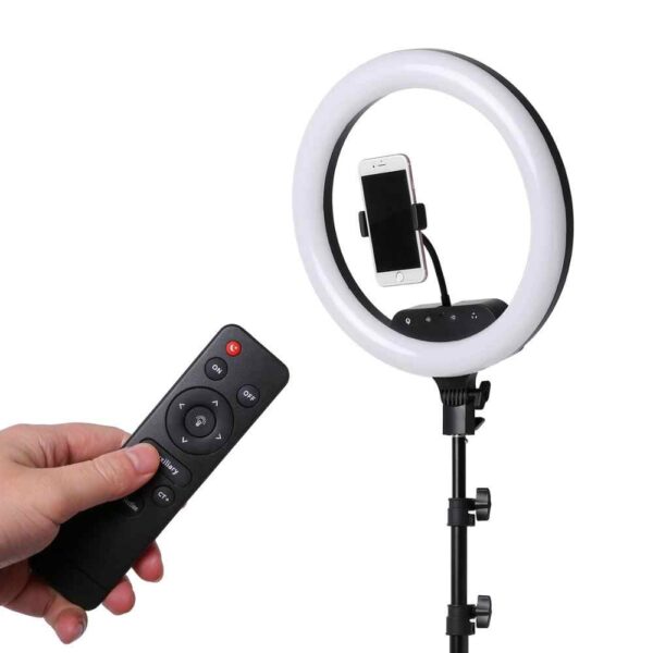 14inch 18inch Remote Touch LED Ring Light Camera Phone Photography Large Ring Lamp With Tripod For.jpg q50 - Profesionalno LED Ring 12″ osvetljenje za fotografisanje, video snimanje, idealno za profesionalce iz estetske medicine, kozmetičare, šminkere, kao i sve ljubitelje fotografije.