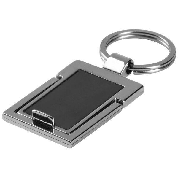 3320288 001 - AXIS, metalni privezak za ključeve sa držačem za mobilne uređaje, sjajno metalni