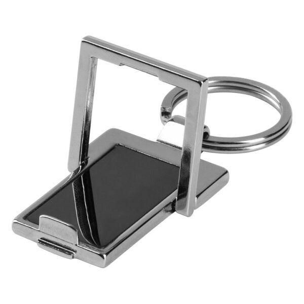 3320288 002 - AXIS, metalni privezak za ključeve sa držačem za mobilne uređaje, sjajno metalni