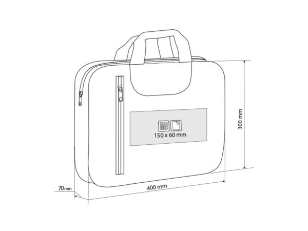 3419151 101 - Konferencijska torba za dokumenta sa jednim odeljkom i spoljnim džepom sa rajsferšlusom