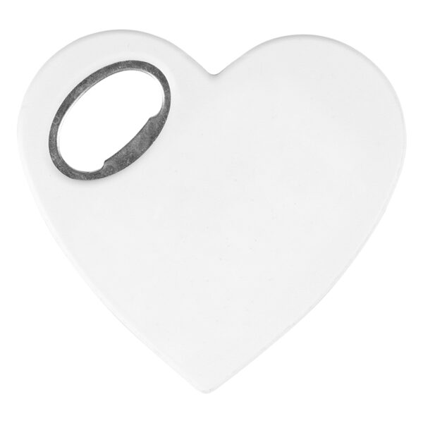 3453590 001 - MAGNET HEART, otvarač za flaše sa magnetom, beli