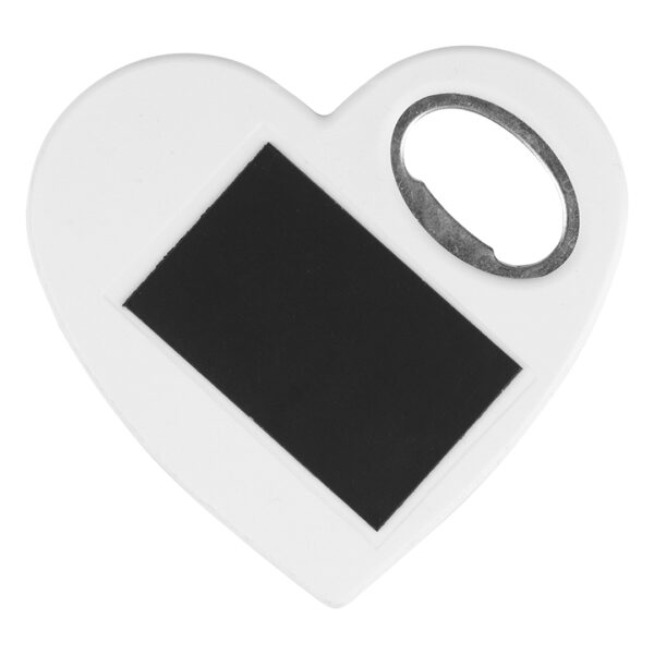 3453590 002 - MAGNET HEART, otvarač za flaše sa magnetom, beli