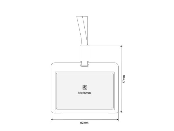 3513810 101 - HOLDING, plastični uložak za identifikacionu karticu sa trakicom, crni