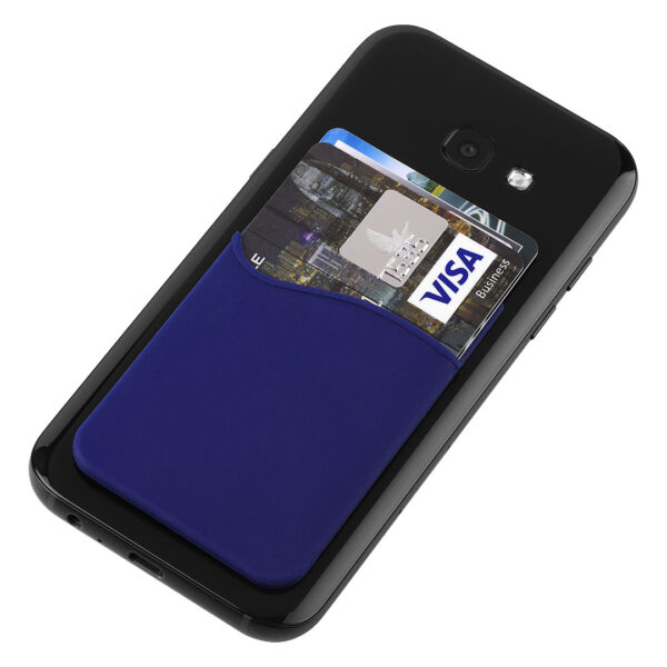 3701620 002 - POCKET, silikonski držač kartica za telefon, plavi