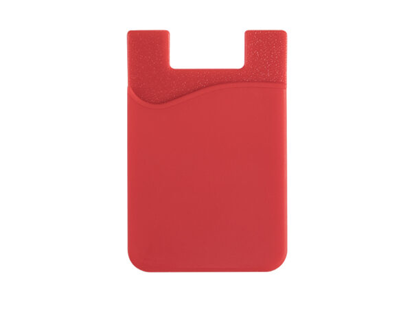 3701630 001 - POCKET, silikonski držač kartica za telefon, crveni