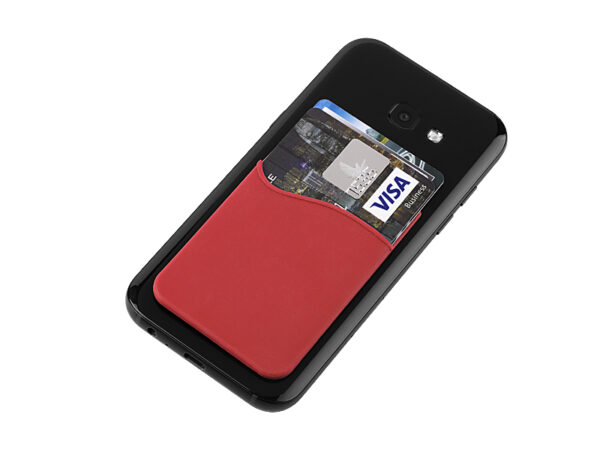 3701630 002 - POCKET, silikonski držač kartica za telefon, crveni