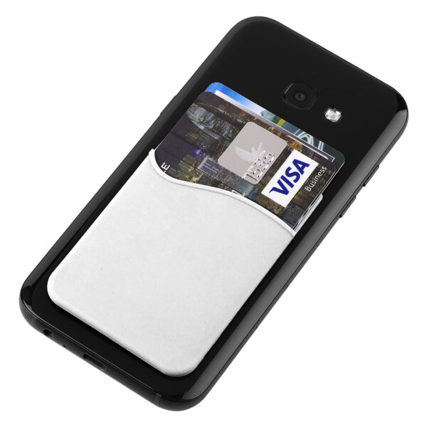 3701690 002 - POCKET, silikonski držač kartica za telefon, beli