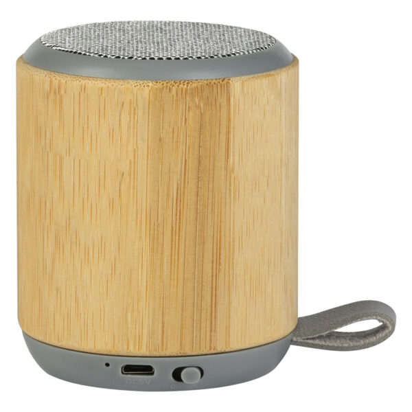 3784571 001 - Bluetooth zvučnik od bambusa, jačine 3W, sa punjivom baterijom kapaciteta 300 mAh, u poklon kutiji
