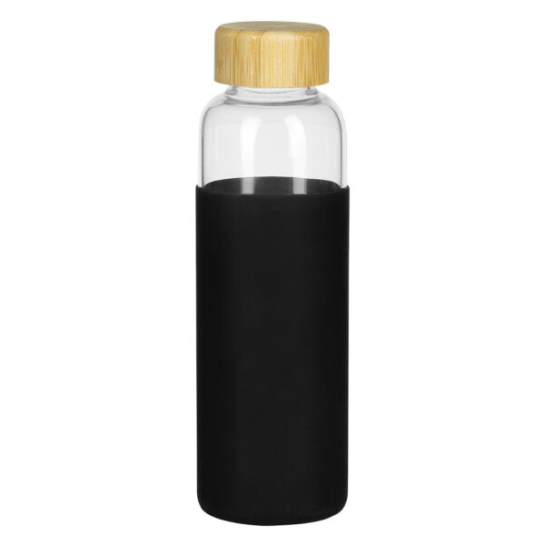 4116110 001 - ADA, sportska boca sa silikonskom navlakom, 500 ml, crna