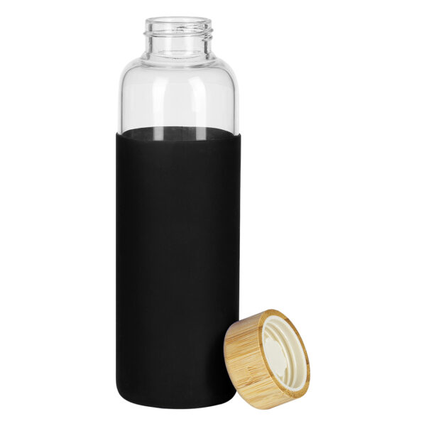 4116110 002 - ADA, sportska boca sa silikonskom navlakom, 500 ml, crna