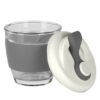 GUSTO, čaša sa silikonskim držačem, 250 ml, tamno siva - Image 3