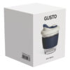 GUSTO, čaša sa silikonskim držačem, 250 ml, plava - Image 4