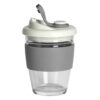 GUSTO MAXI, čaša sa silikonskim držačem, 350 ml, tamno siva - Image 2