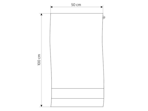5600830 101 - Peškir, 500 g/m2, bordura za brendiranje širine 8 cm i zakačka od pamučne trake u boji peškira