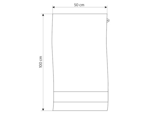 5601130 101 - Peškir, 400 g/m2, bordura za brendiranje širine 10 cm i zakačka od pamučne trake u boji peškira