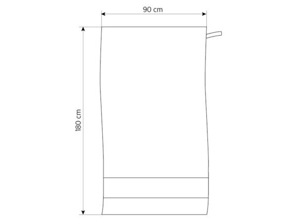 5601420 101 - Peškir, 500 g/m2, bordura za brendiranje širine 10 cm i zakačka od pamučne trake u boji peškira