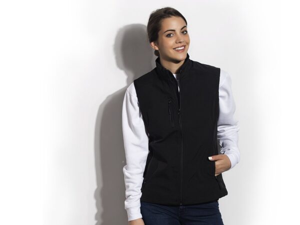 5702010 001 1 - FEEDBACK WOMEN, ženski softshell prsluk, crni