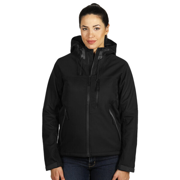 5704910 001 - BLACK PEAK WOMEN, ženska softšel jakna sa kapuljačom crna