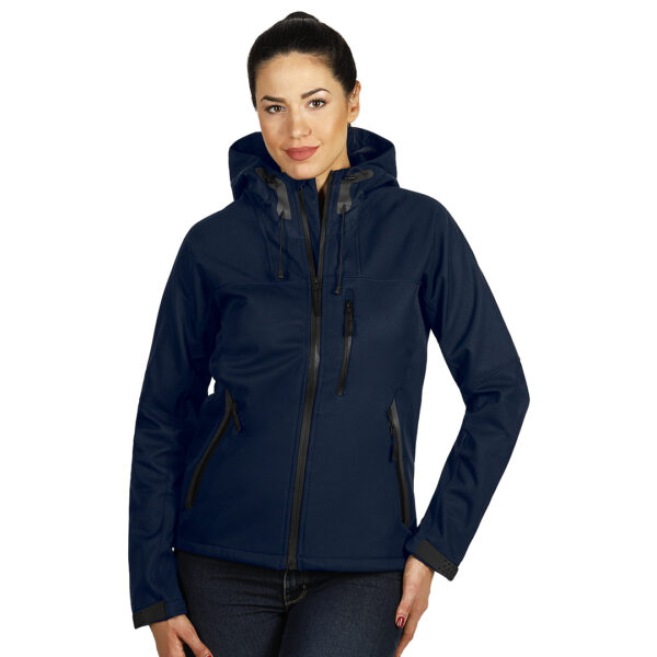 5704920 001 - BLACK PEAK WOMEN, ženska softšel jakna sa kapuljačom plava