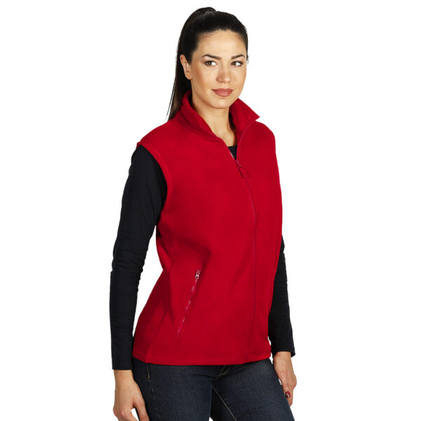 5705230 002 1 - GLECHER VEST, prsluk od brušenog polara, crveni