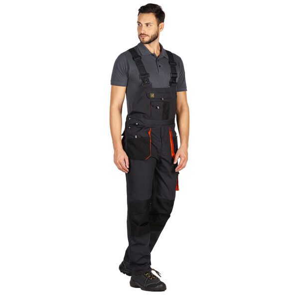 5801511 002 - HAMMER BIB PANTS, radni polukombinezon, tamno sivi