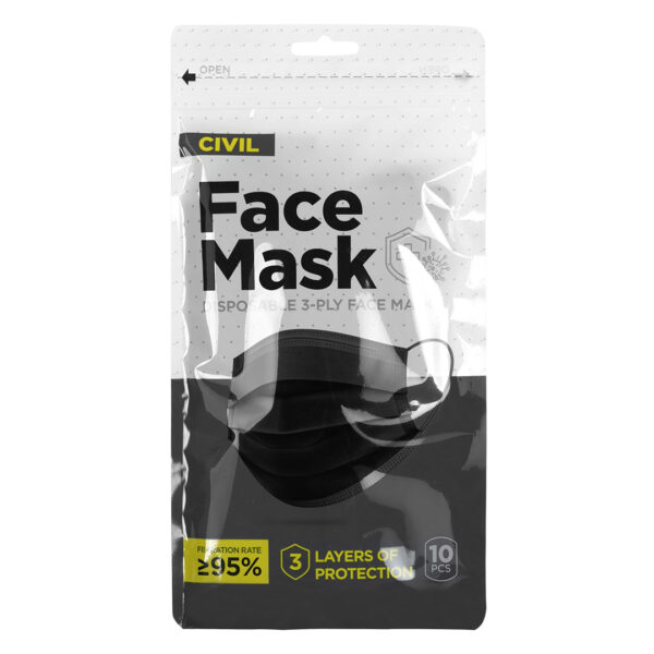5907110 003 - DFM 10, zaštitna maska za jednokratnu upotrebu, crna