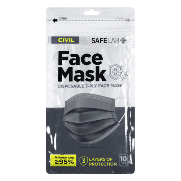 5907111 003 - DFM 10, zaštitna maska za jednokratnu upotrebu, tamno siva