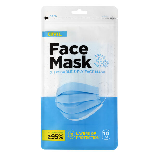 5907122 003 - DFM 10, zaštitna maska za jednokratnu upotrebu, svetlo plava
