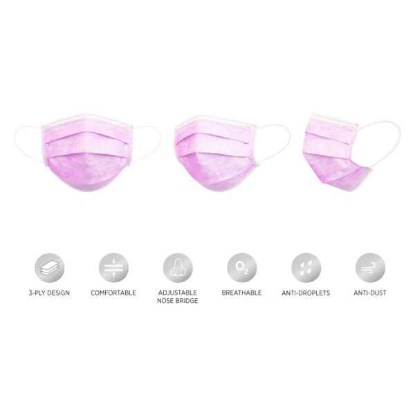 5907132 004 - DFM 10, zaštitna maska za jednokratnu upotrebu, roze