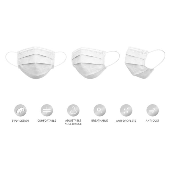 5907190 004 - DFM 10, zaštitna maska za jednokratnu upotrebu, bela