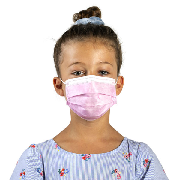 5907432 002 - DFM KIDS 50, dečja zaštitna maska za jednokratnu upotrebu, roze