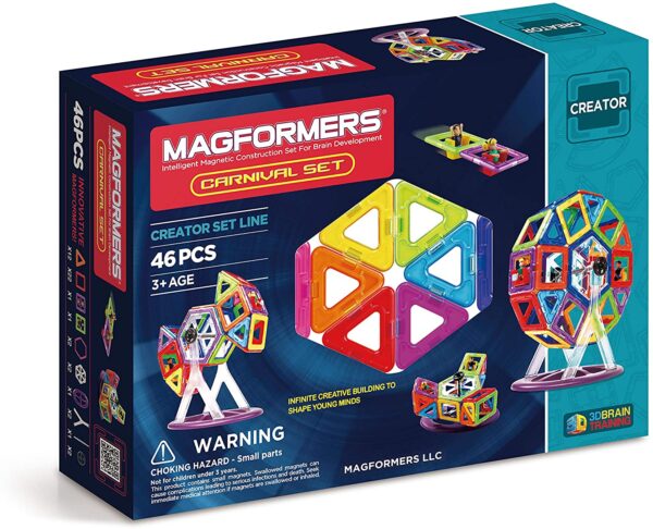 81au7tejpzL. AC SL1500 - Magformers karneval Set je svetao, živopisni set koji stvara zabavu i slavlje koji mogu biti savršen poklon za dečaka ili devojčicu.