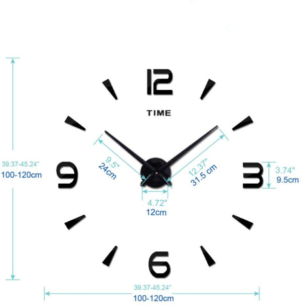 Dimenzije priblizno odgovarajuce svim modelima - Napravimo sami svoj 3D zidni sat! Brojevi ovog sata se lepe na zid, tako da sami možemo da odredimo njegov prečnik. Originalan dizajn! Biće savršen detalj koji će oplemeniti naš radni i životni prostor.