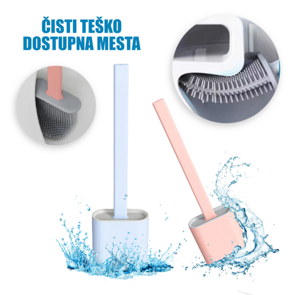 Gumeno silikonska cetka za detaljno ciscenje drzac P2 - moderan izgled, koji pristaje svakom kupatilu,
izuzetno izdržljiv, za dugotrajnu upotrebu,
mekane i fleksibilne čekinje,
ergonomski držač za udobnu upotrebu
materijali: izdržljiva plastika, TPR guma
veličina: toaletna četka: 35,5 cm x 8,5 cm U kompletu dolazi i držač za odlaganje!