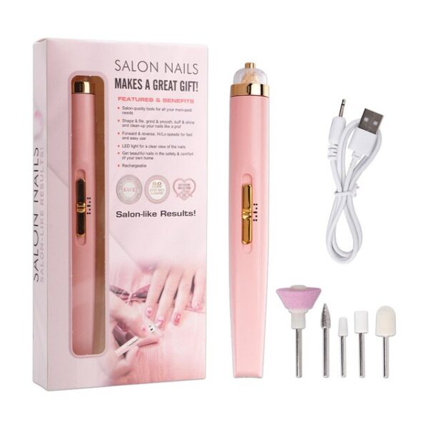 Nail Manicure Machine UV LED Gel Polish Remover Nail Drill Machine Milling Cutter For Manicure Pedicure.jpg 640x640 1 - Turpija namenjena za sređivanju noktiju kako na rukama, tako i na nogama Nežna prema vašim noktima i koži oko njih 5 nastavci zahvaljujući kojima ćete moći ne samo da oblikujete i ugrubo sredite površinu nokta, već i nastavci koji omogućuju poliranje kao profesionalac 2 brzine LED svetlo USB kabl Lako za upotrebu u udobnosti vašeg doma