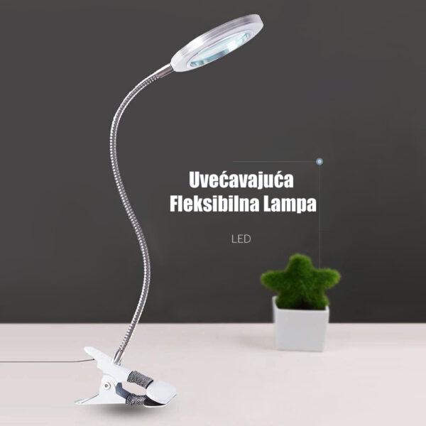 Naslovna MAG - Jarka LED/USB 8x uvećavajuća lampa sa metalnom stegom. Fleksibilnost za 360° i bezbedno svetlo, namenjeno za višenamensku upotrebu.