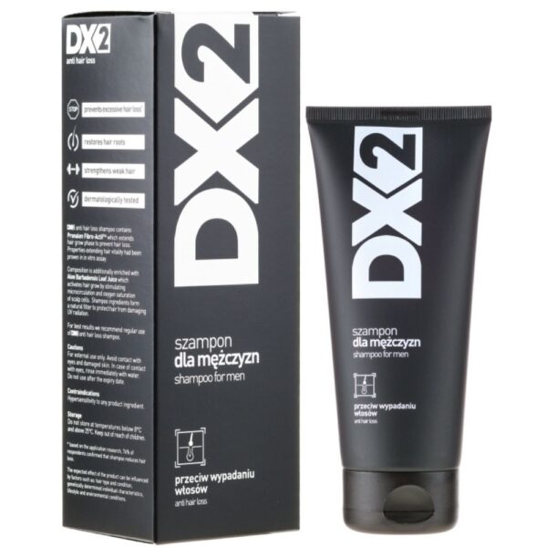 Nenaslovljeni dizajn 3 1 - Šampon protiv opadanja kose DX2 150ml jača koren kose, štiti kosu od prekomernog opadanja, stimuliše rast kose, kosa postaje gušća i sjajnija, dermatološki testiran.