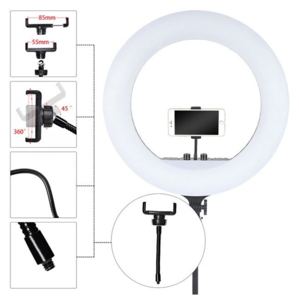 Nenaslovljeni dizajn 9 - Profesionalno LED ring svetlo 21″ za slikanje, snimanje i šminkanje, vrhunskog kvaliteta.