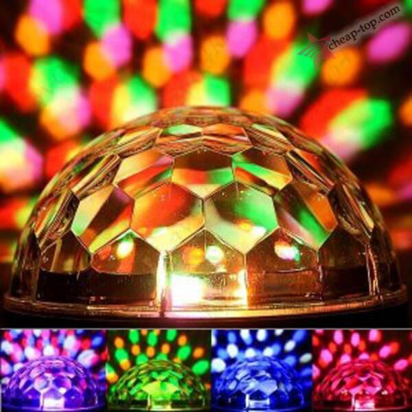 RGB LED MP3 Crystal Magic Ball Stage Effect Light DJ Club Disco Party Lighting Music With laser 6led 708 1000x1000 1 - MP3 LED DISKO kugla + USB + daljinski 6 led dioda, potpuni koloritet Idealna stvar za bendove, kucne proslave, kafice, klubove, decije igraonice i sve ostalo gde je potrebano stvoriti svetlosne efekte, pokriva veoma veliku povrsiunu Prečnik: 17cm U samom uređaju se nalazi i elektromotor koji pokreće ploču na kojoj se nalaze sest led diode (crvena, plava i zelena) i tako stvara efekat LightShow-a Na uređaju se nalaze i nosači tako da se može pričvrstiti na bilo koju površinu Pogodna za diskoteke, balske dvorane, barove, klubove, dečije igraonice, muzičke bendove. . . Led kristal magična lopta je nova vrsta proizvoda sa led tehnologijom, sa jakim plastičnim kućištem, kada je u režimu rada stvara efekat staklene lopte sa veoma snažnim kontrastima RGB boja U kompletu se nalazi:                                                                                                                        -Magic Ball / Led disko kugla -Daljinski upravljac