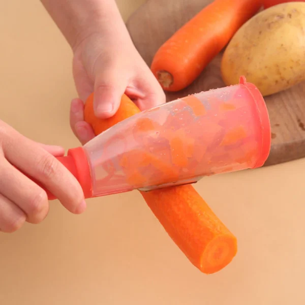 Vegetable Peeler with Container Potato Carrot Apple Shredders Kitchen Fruits Peeler Stainless Steel Slicer Peeling Knife Gadgets -