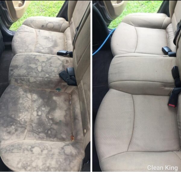 car seat cleaning before after -