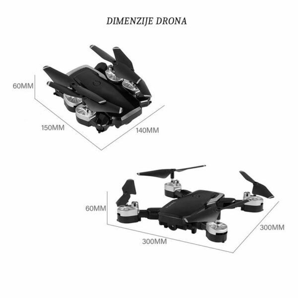 clipboard image 3d3a02d7c3fa8e76 - HJ28 je divan sklopivi RC četvorokopter za početnike, koji poseduje inovativnu tehnologiju leta i može leteti po želji. Opremljen je kamerom od 720P sa WIFI FPV prenosom, pružajući FPV iskustvo u stvarnom vremenu. Ima mnogo pametnih funkcija, uključujući zadržavanje visine, G-senzor, način rada bez glave, pokrete za fotografije / video i automatsko vraćanje.