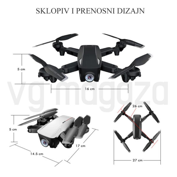 clipboard image 93e8a1cc31d90bf1 1 - Dron RS537 Zero 4K HD / 1080p sa dvostrukom kamerom i optičkim sočivima. Sklopivi Quadcopter i lako prenosivi Dron sa ubedljivo najboljom kamerom iz ponude dronova čak do 50% skupljih.