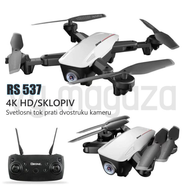 clipboard image b2a664625737e304 1 - Dron RS537 Zero 4K HD / 1080p sa dvostrukom kamerom i optičkim sočivima. Sklopivi Quadcopter i lako prenosivi Dron sa ubedljivo najboljom kamerom iz ponude dronova čak do 50% skupljih.